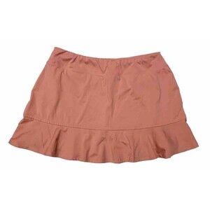 Tommy Bahama Golf Tennis Skort Skirt XL X Large 33” Solid Salmon Pink Ruffle WOD